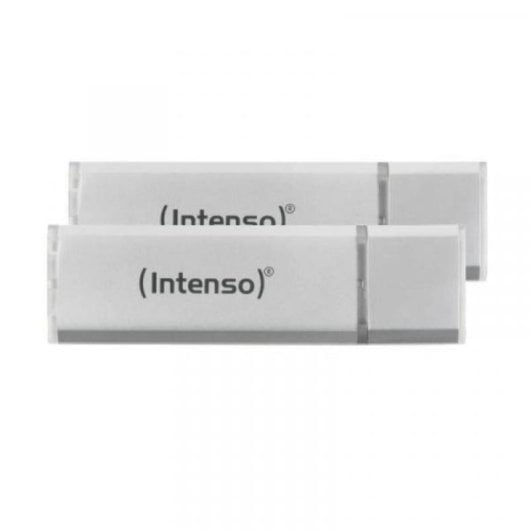 Pendrive Intenso Ultra Line 2x64GB USB 3.2 Gen 1 hasta 70MB/s Aluminium Plata