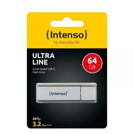 Pendrive Intenso Ultra Line 2x64GB USB 3.2 Gen 1 hasta 70MB/s Aluminium Plata
