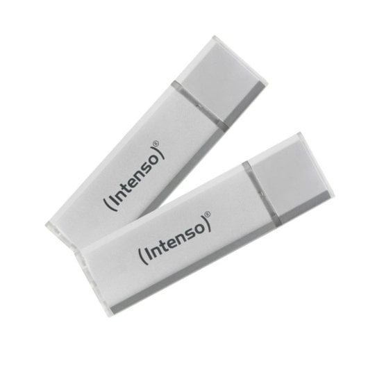 Pendrive Intenso Ultra Line 2x64GB USB 3.2 Gen 1 hasta 70MB/s Aluminium Plata