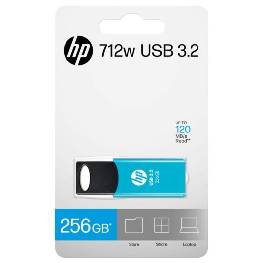 HP 712w 256GB USB3.2 Gen1, 120MB/s, Slide, Azul