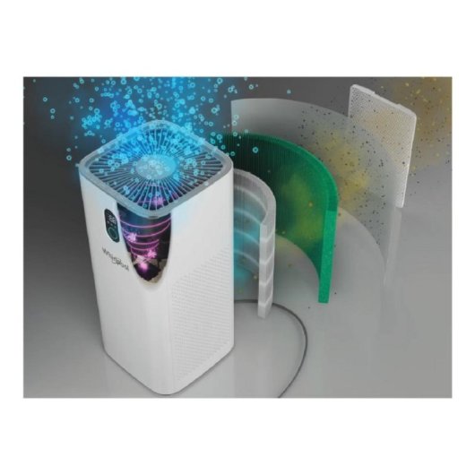 Purificador de Ar Whirlpool AP330W 300 m³/h com Filtros HEPA e Luz UV para 36 m²