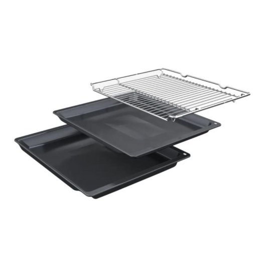 Forno elétrico Bosch HRG572ES3 71L preto com pirólise, autolimpeza hidráulica e comando rotativo