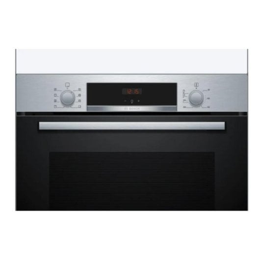 Forno elétrico Bosch HRG572ES3 71L preto com pirólise, autolimpeza hidráulica e comando rotativo