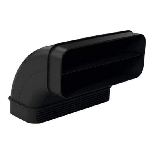 Curva Vertical 90º Negra para Ductos Planos, 222 mm Ancho, 161 mm Alto, 1 Pieza