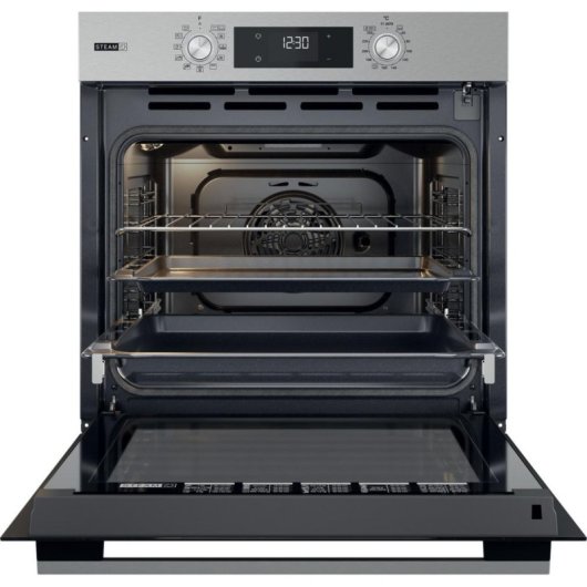 Horno eléctrico Whirlpool OMSK58RU1SX 71L Inox con autolimpieza pirolítica y vapor