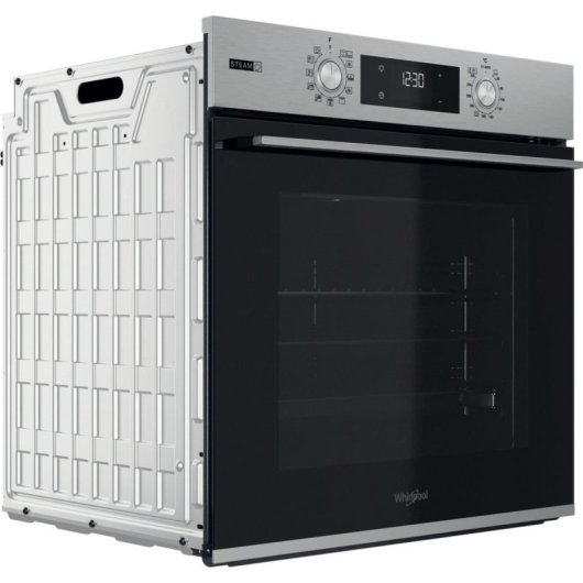 Horno eléctrico Whirlpool OMSK58RU1SX 71L Inox con autolimpieza pirolítica y vapor