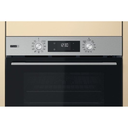 Horno eléctrico Whirlpool OMSK58RU1SX 71L Inox con autolimpieza pirolítica y vapor