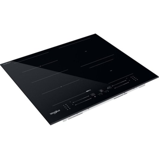 Placa inducción Whirlpool WFS5060CPBF 7200W 59cm, 4 zonas FlexiCook Touch Control Negro