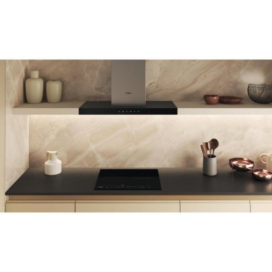 Placa inducción Whirlpool WFS5060CPBF 7200W 59cm, 4 zonas FlexiCook Touch Control Negro