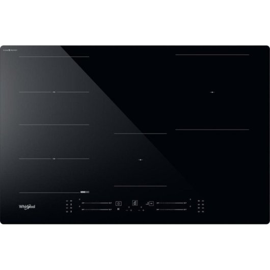 Placa de Inducción Whirlpool WFS1577CPNE 77cm 7200W 4 Zonas FlexiSide Vidrio Negro Integrable