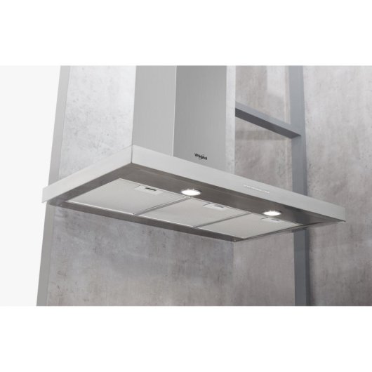 Campana extractora Whirlpool WHBS93FLEX Ducto/Recirculación 90cm Inox LED ZenMode