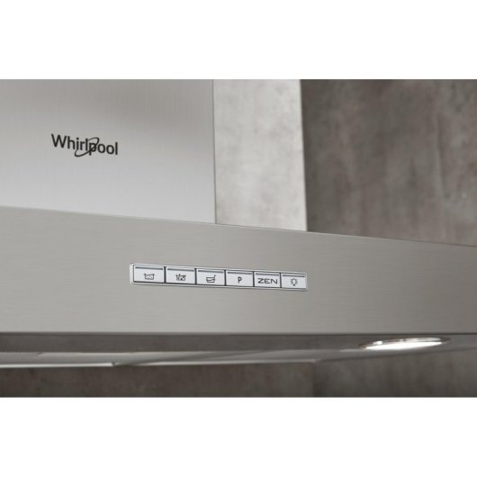 Campana extractora Whirlpool WHBS93FLEX Ducto/Recirculación 90cm Inox LED ZenMode