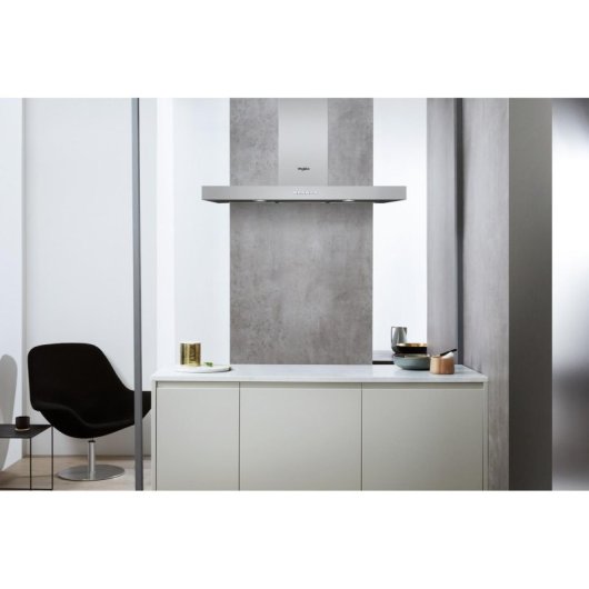 Campana extractora Whirlpool WHBS93FLEX Ducto/Recirculación 90cm Inox LED ZenMode