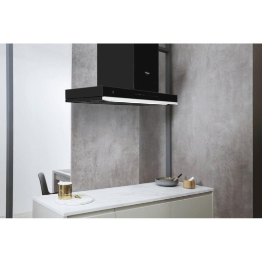 Exaustor Whirlpool WHSS 90F L T C K Recirculação 90cm ultra silencioso com LED e comando tátil