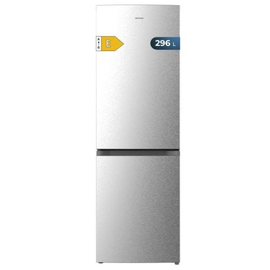 Frigorífico Bolero Combi 185cm 296L Inox DeFrost Iluminación LED Puerta Reversible