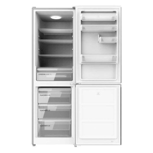Frigorífico Bolero Combi 185cm 296L Inox DeFrost Iluminación LED Puerta Reversible