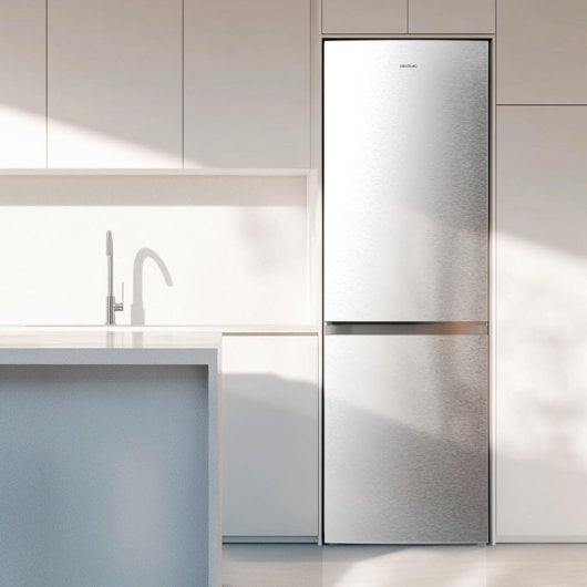 Frigorífico Bolero Combi 185cm 296L Inox DeFrost Iluminación LED Puerta Reversible