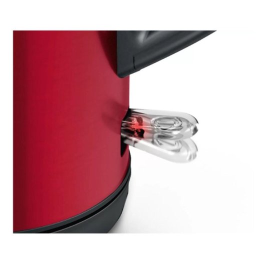 Hervidor Eléctrico 1,7L 2400W Acero Inoxidable Rojo Negro Indicador Agua Protección Sobrecalentamiento