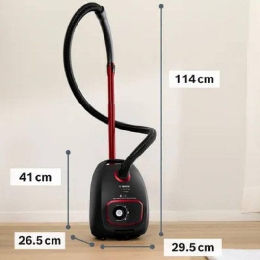 Aspirador Trenó Bosch BGB41POW1 850W HEPA 4L filtro lavável cabo automático