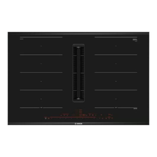 Placa inducción 80 cm Bosch Serie 8 PXX875D67E 7400W 4 zonas extracción integrada negro táctil