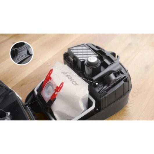Aspirador Trenó Bosch BGB41HYG1H 600W Filtro HEPA 4L Alcance 11m Branco/Preto