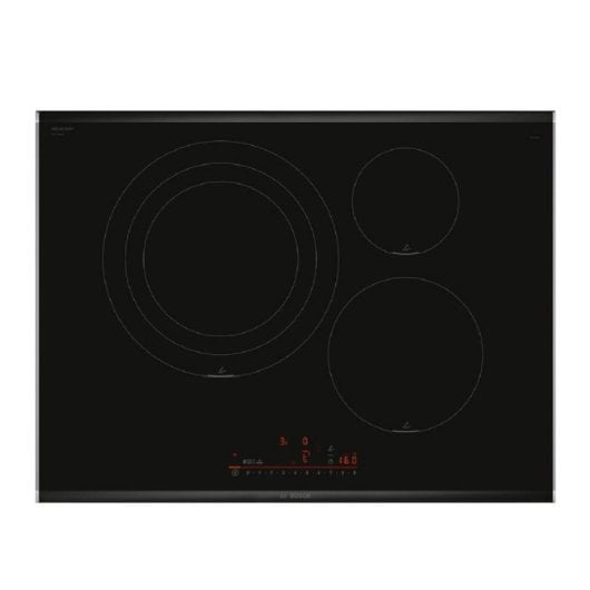 Placa de indução Bosch 3 zonas 7400W TouchConnect Vidro cerâmico preto 71 cm