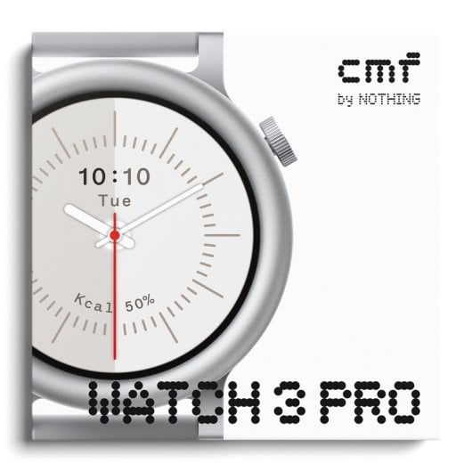 Smartwatch CMF by Nothing Watch 3 Pro Pantalla AMOLED 1.43", GPS doble banda, 13 días duración batería Gris Claro