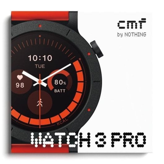 CMF by Nothing Watch 3 Pro Bluetooth GPS 47mm AMOLED Laranja IP68 SpO2 Pulsómetro Monitor Sono