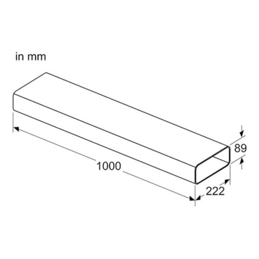 Tubo Plano Preto Bosch HEZ9VDSM2 1000x222x89 mm Leve e Durável