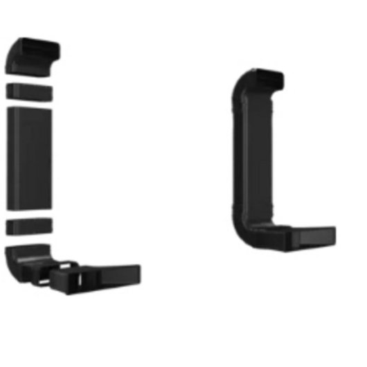 Curva Bosch Recirculação 700 mm Preta Plástico Compatível Bosch