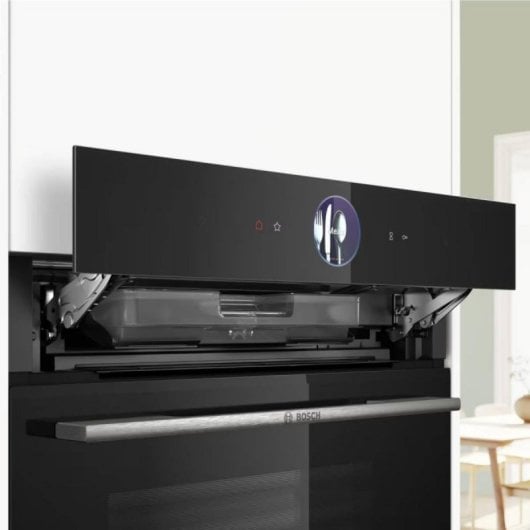 Forno Embutido Elétrico Bosch CSG7361B1 47L Preto com Anel de Controlo Digital e Função Steam Plus