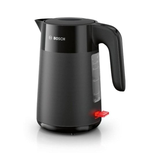 Hervidor Eléctrico 1.7L 2400W Negro Plástico, Indicador Nivel Agua, Apagado Automático
