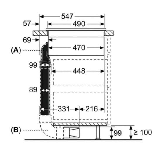 Kit instalación campana Bosch HEZ9VDKE1 plástico negro alta durabilidad