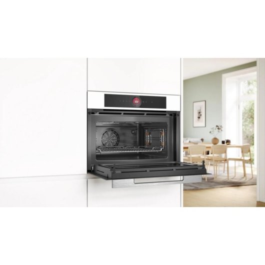 Horno Compacto Bosch CMG7241B1 45L 60cm Hidrolítico con Microondas WiFi Blanco