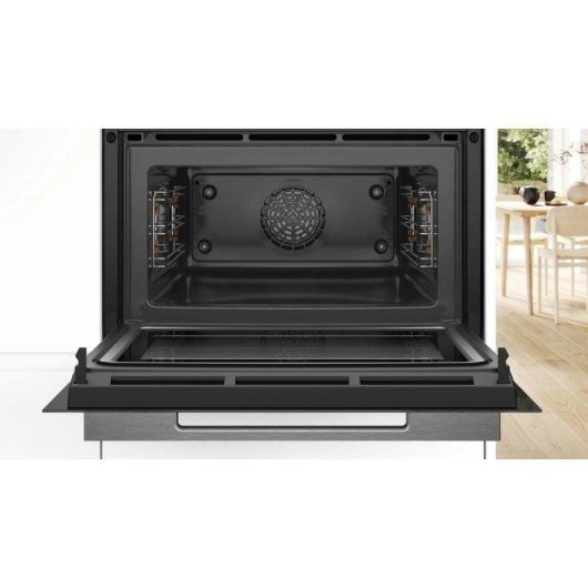 Horno Compacto Bosch CMG7241B1 45L 60cm Hidrolítico con Microondas WiFi Blanco