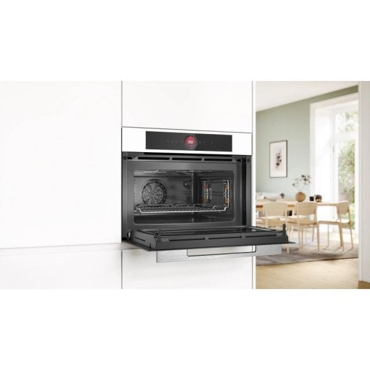 Forno elétrico Bosch CMG7241W1 Série 8 45L Branco com funções digitais e micro-ondas
