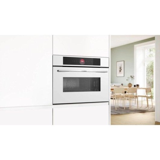 Horno Compacto Bosch CMG7241B1 45L 60cm Hidrolítico con Microondas WiFi Blanco