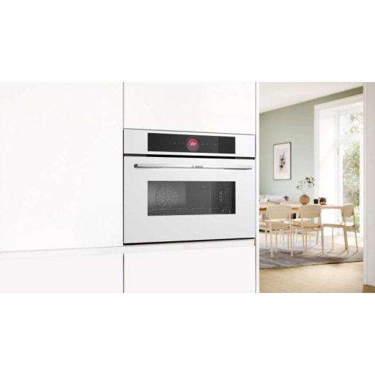 Forno elétrico Bosch CMG7241W1 Série 8 45L Branco com funções digitais e micro-ondas