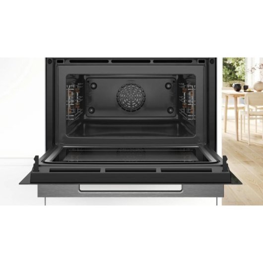 Horno Compacto Bosch CMG7241B1 45L 60cm Hidrolítico con Microondas WiFi Blanco