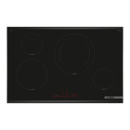 Placa Indução Bosch 4 Zonas 7400W Preta Integrada Vidro Cerâmica 80cm