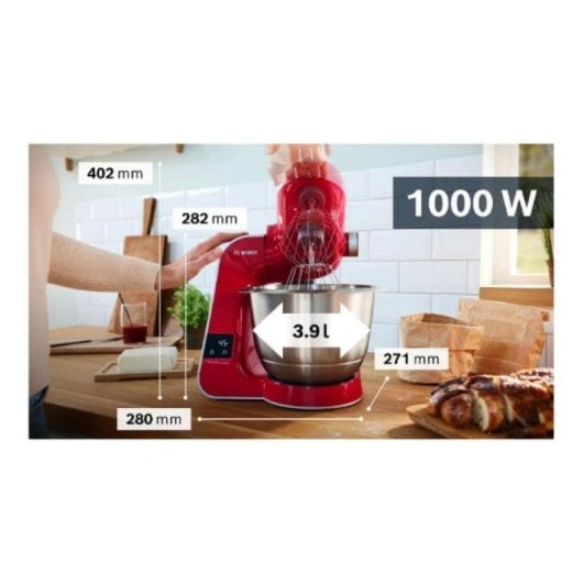 Robot de Cozinha Bosch MUM5X720 1000W, 3,9L, 7 Velocidades, Balança Integrada