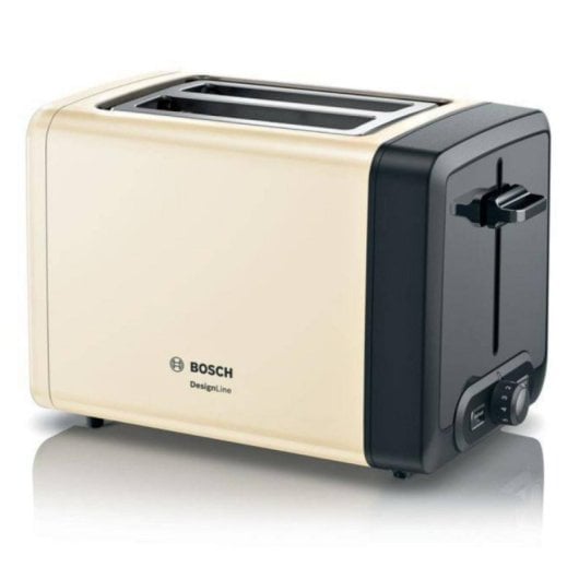 Tostadora Bosch TAT4P427 970W Crema y Negro - 2 Rebanadas, Control Giratorio