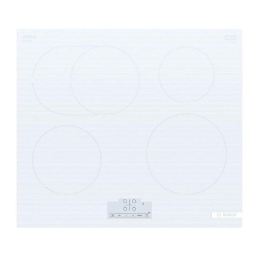 Plaque à Induction Bosch PIF612BB1E 7400W Blanche, 60 cm, 4 Zones