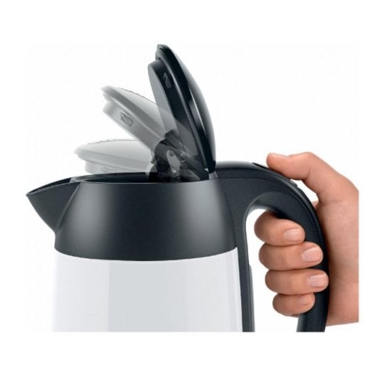 Chaleira Elétrica Bosch TWK3P421 1,7L 2400W Aço Inoxidável Preto Branco