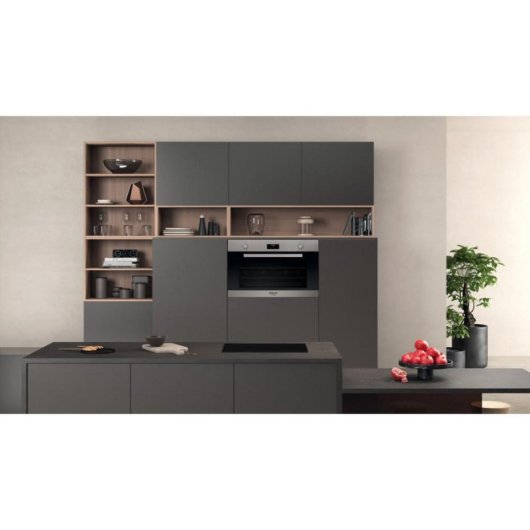 Forno elétrico Hotpoint MS3 744 IX HA 100L Inox com função autolimpeza