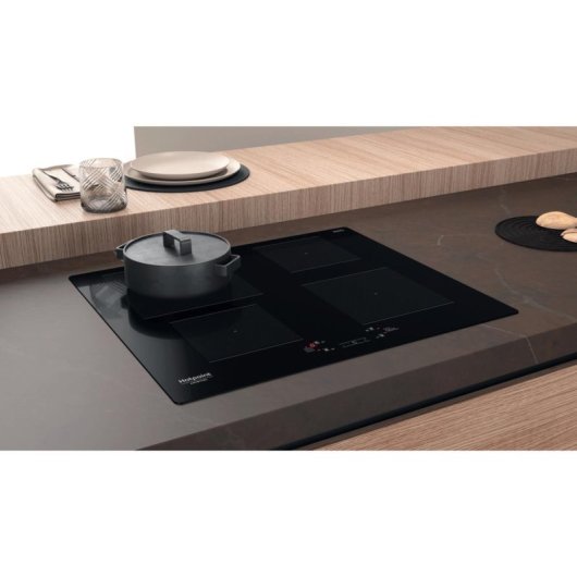 Placa de inducción Hotpoint HQ2960SNE 7200W 58cm control táctil 4 zonas integrada negra