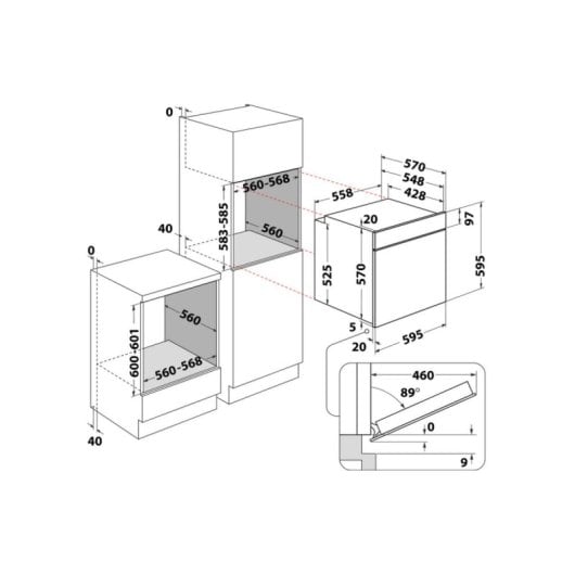 Horno eléctrico Hotpoint FA2 841 JH IX HA 71L Inoxidable con función de autolimpieza y multiflow