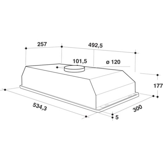 Campana extractora Hotpoint HCT64FLSS Ducted/Recirculating 53cm acero inoxidable LED