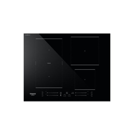 Placa de Inducción Hotpoint HS 1865C CPBF 65cm 4 Zonas Integrada Vidrio Negro Touch