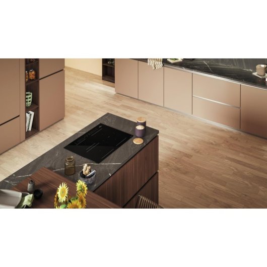 Placa de Inducción Hotpoint HS 1865C CPBF 65cm 4 Zonas Integrada Vidrio Negro Touch